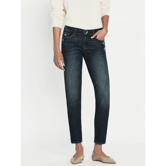 Frame Le Garcon Crop Jeans size 28 dark wash 24in inseam - Picture 1 of 9